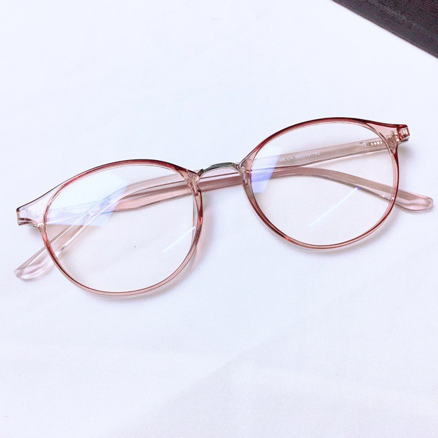 [Gía siêu rẻ] Gọng kính cận tròn bé 2168 đã đeo là XINH -Nhận Cắt Mắt-Tặng kèm hộp+khăn+Chai nước lau kính