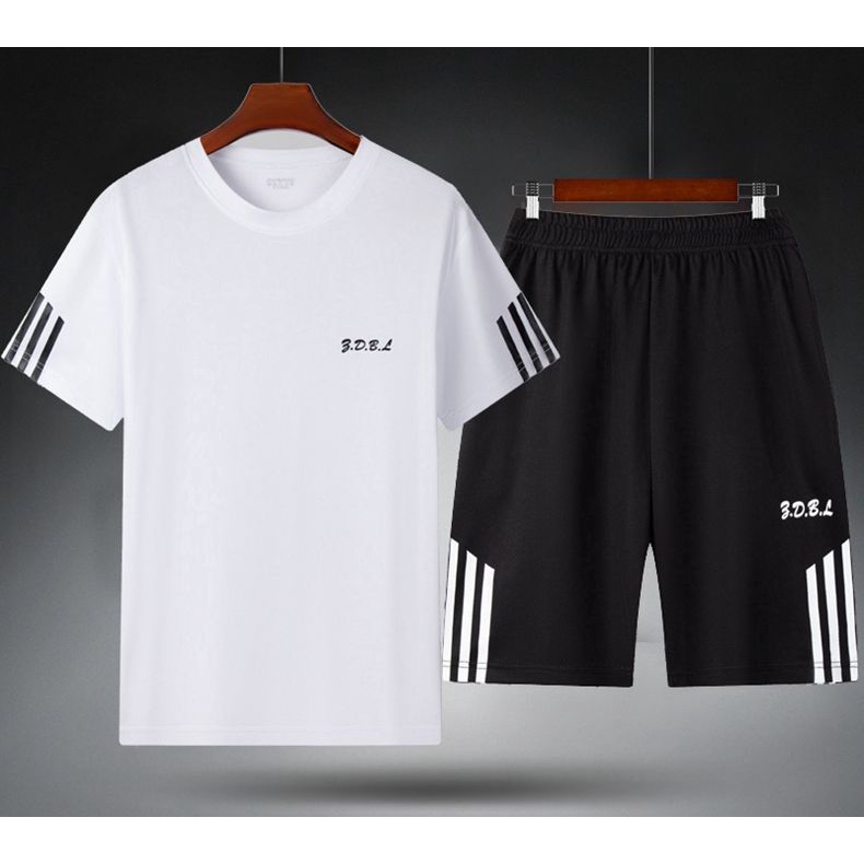 Bộ Đồ Thể Thao Áo Thun Tay Ngắn Và Quần Short Size Lớn Thời Trang Mùa Hè Hàng Mới Dành Cho Nam 2022