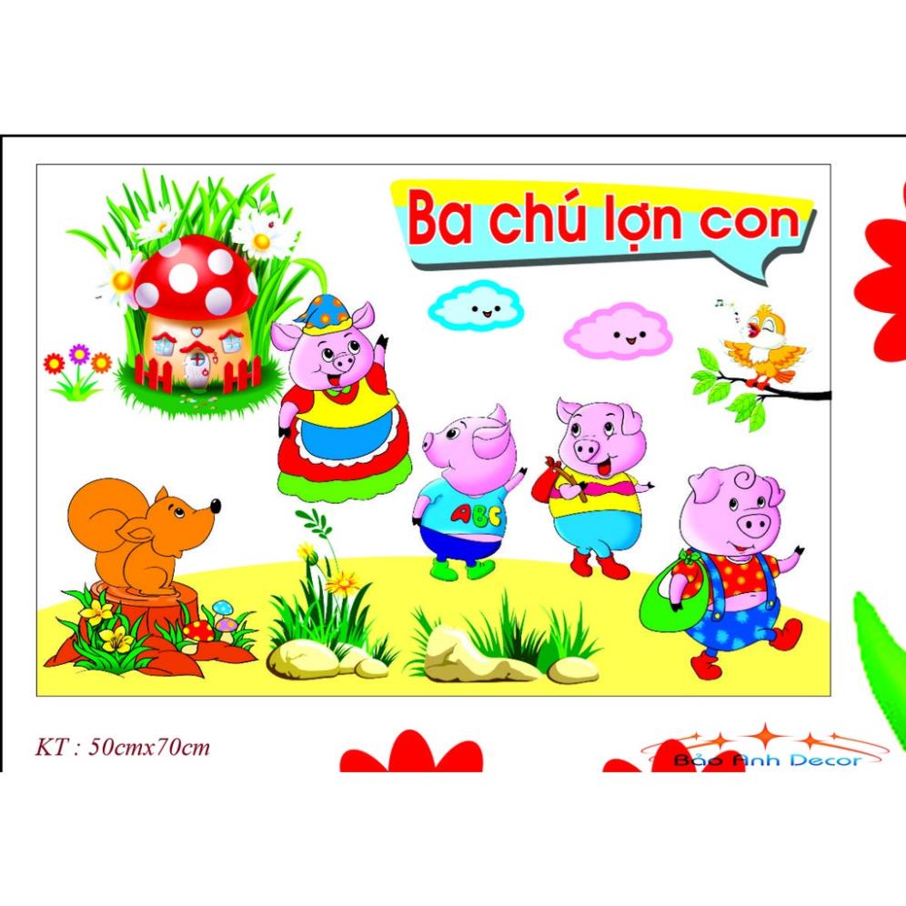 . Tranh dán tường cho bé  - Góc mầm non trang trí lớp học,phòng cho bé,khổ 50X70cm