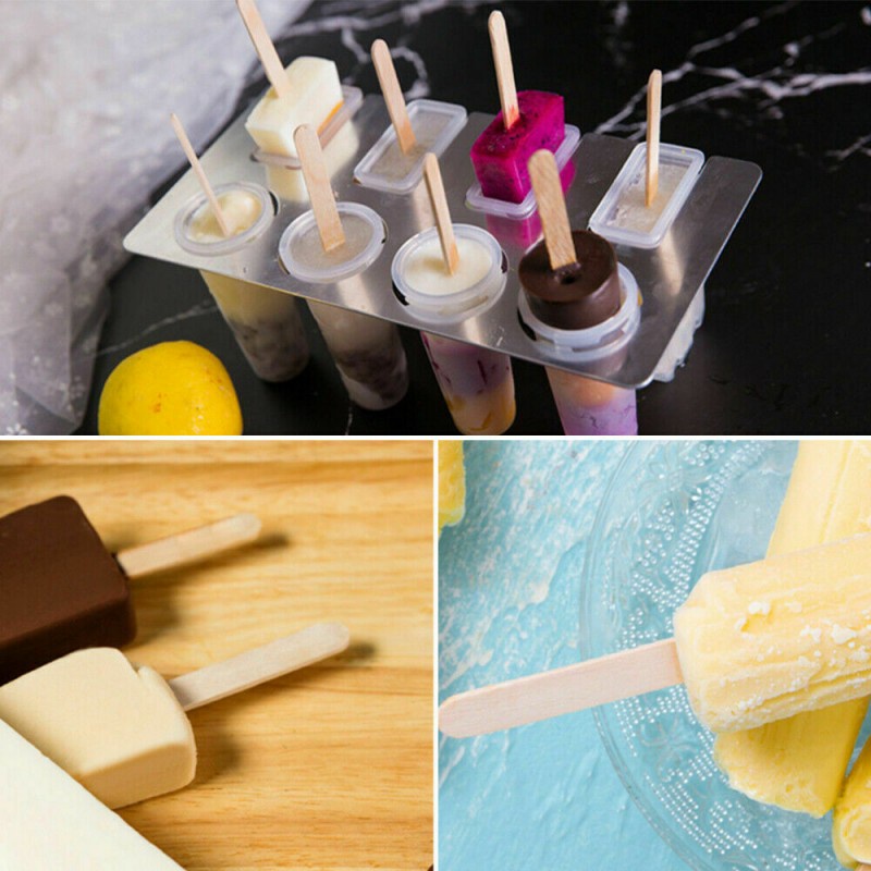 Set 50 Que Gỗ Dùng Một Lần Làm Kem Que
