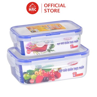 Bộ 2 Hộp Thực Phẩm[SIÊU RẺ] Đựng Thức Ăn 4 Khóa Four Lock 2241