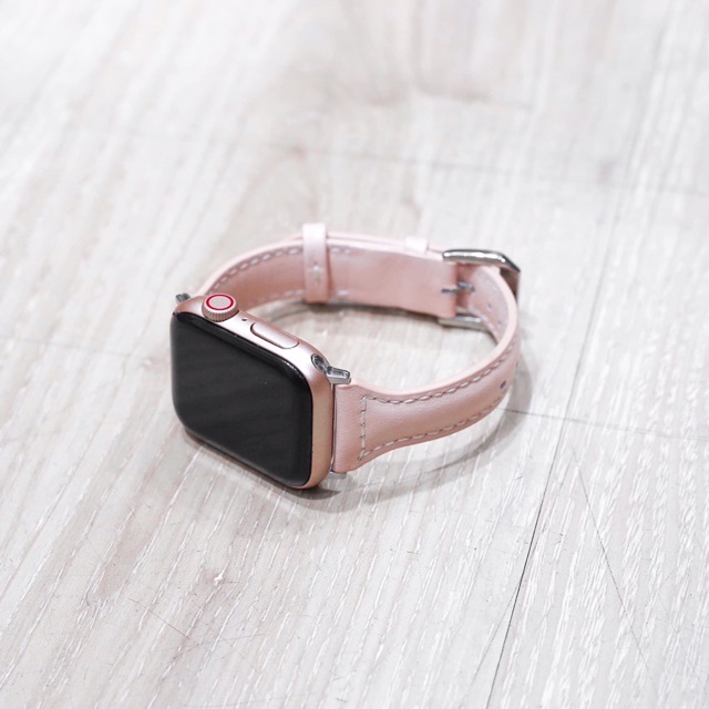 Dây da hồng bản nhỏ cực xinh dành cho applewatch