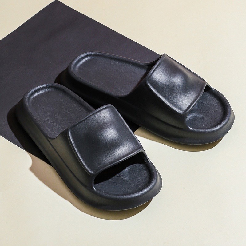 Dép nữ nam độn đế 4cm Ulzang Mặt Vuông, Dép bánh mỳ đi không ngấm nước