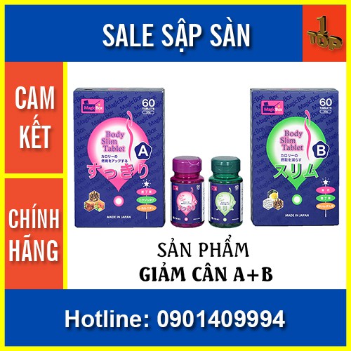 Giảm Cân Nhật Bản A+B / AB Hộp 120 Viên