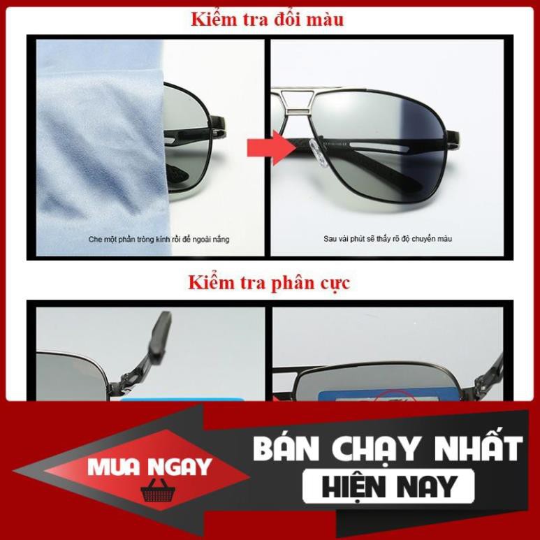 [SALE25]  HG0901 [ Hàng Chuẩn ] ❌FULLBOX HÃNG❌MẮT KÍNH NAM POSHOP CAO CẤP TRÒNG POLAZOID ĐỔI MÀU ĐI ĐÊM VÀ NGÀY ( ẢNH TH | BigBuy360 - bigbuy360.vn