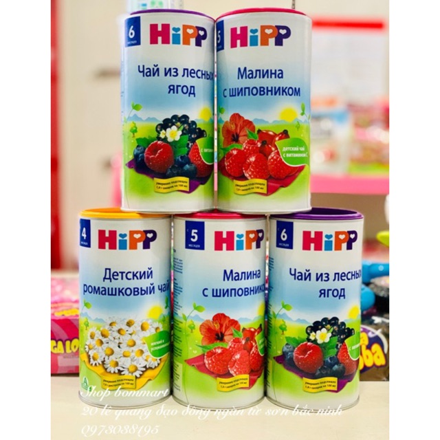 Trà hoa quả giải nhiệt chống táo bón hipp nga cho bé từ 5 tháng date 6/2020
