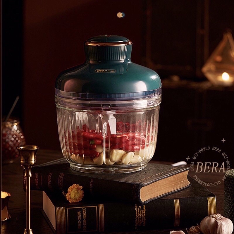 Máy xay thịt đa năng cối thuỷ tinh 2L BEAR QSJ-D03L3 công suất 300W , màu xanh , bảo hành 12 tháng