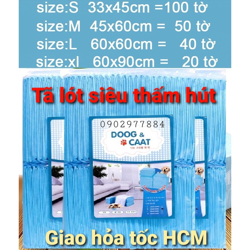 (HỎA TỐC HCM SIÊU RẺ) Bịch Tã giấy lót khay/lót chuồng cho thú cưng doog &amp; caat size S,M,L,XL