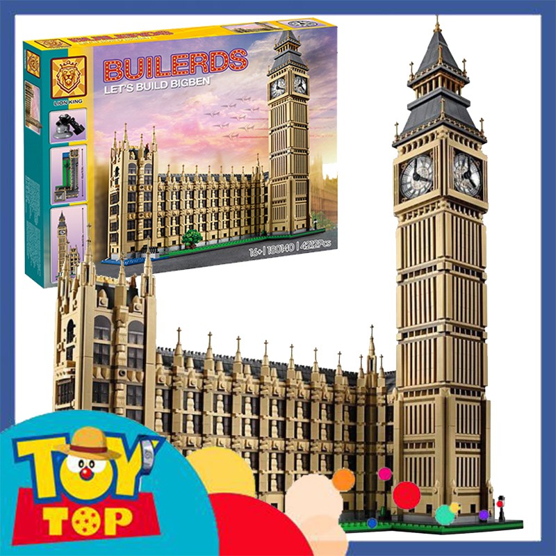 Đồ chơi lắp ráp ghép công trình Tháp đông hồ Big Ben cùng Cung điện Westminster Lion king 180140 / Lpin 17005