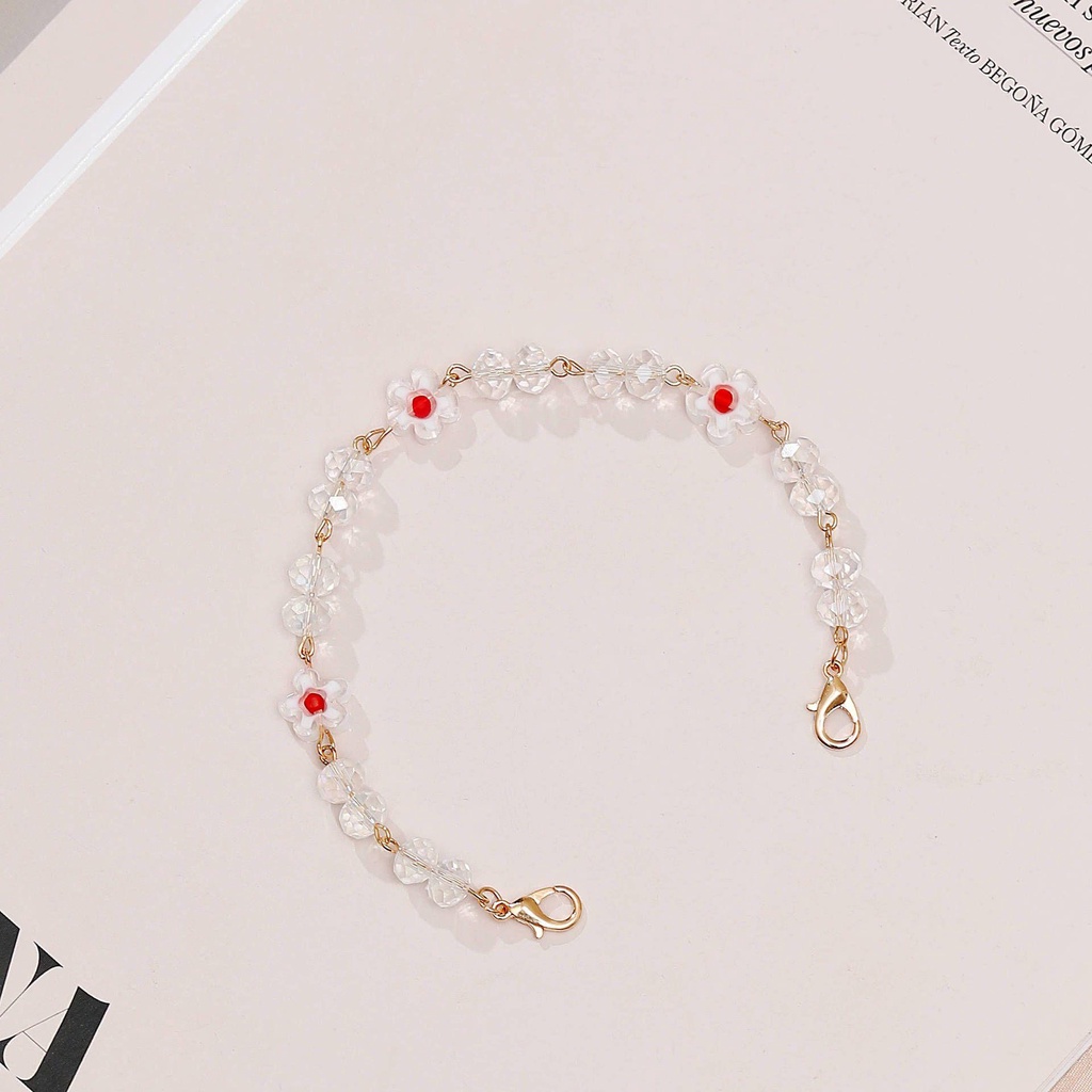 Chuỗi Dây Đeo Mắt Kính Xỏ Hạt Hình Hoa Dành Cho Nữ