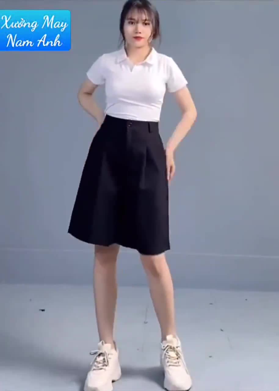 Quần Short Cạp Cao Quần Short Ống Rộng Dáng Lửng Ulzzang Siêu Xinh | BigBuy360 - bigbuy360.vn