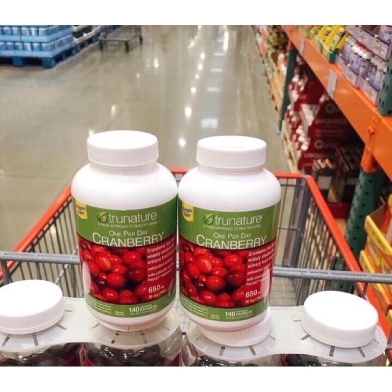 VIÊN HỖ TRỢ ĐƯỜNG TIẾT NIỆU TRUNATURE CRANBERRY 650MG hàng Mỹ đủ Bill