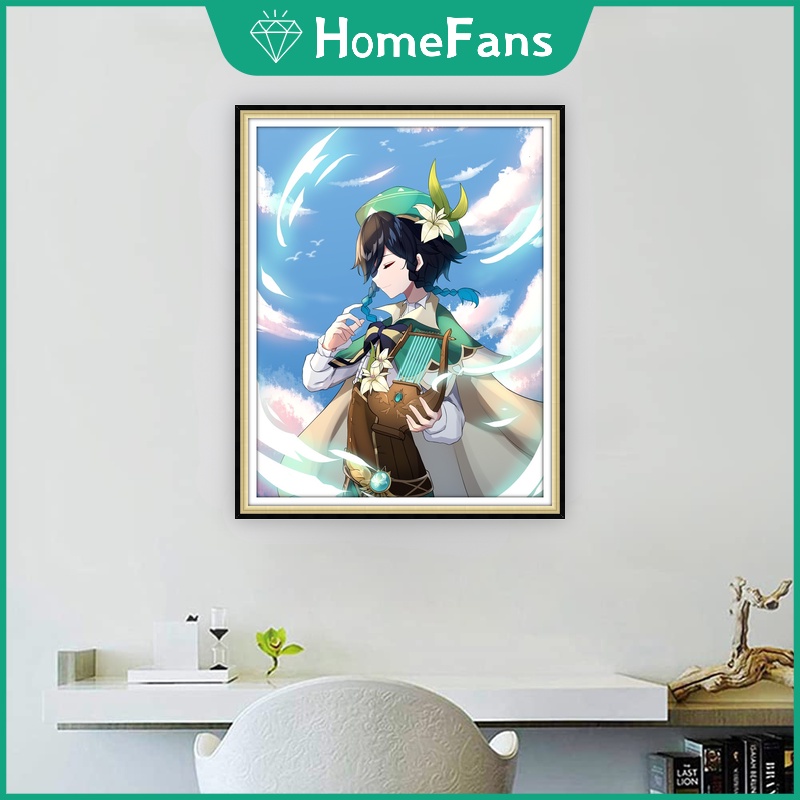 Bộ Tranh Đính Đá 5D Tự Làm 30x40cm / 40x50cm Hình Game Độc Đáo