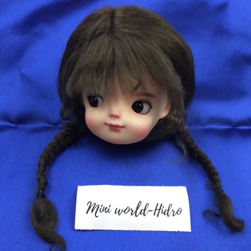 Wig len Tóc giả dành cho búp bê BJD Size 1/6 mong ming meng handmade.