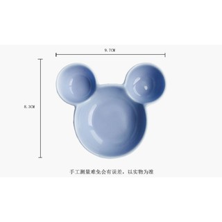 chén sứ mickey chia 3 ngăn dành cho hamster/sóc/ fat tail