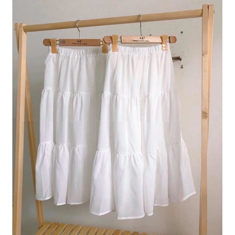 Chân Váy Vintage Nữ  Chân váy Dài Nữ 2 Lớp Voan, 3 Tầng Dáng Dài Ulzzang Siêu Xinh