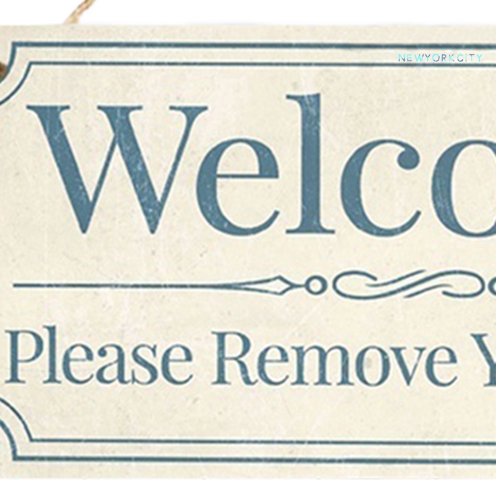 Ny Bảng Gỗ Chào Mừng Bề Mặt Mịn Thời Trang Treo Cửa Chào Mừng Giáng Sinh Hom