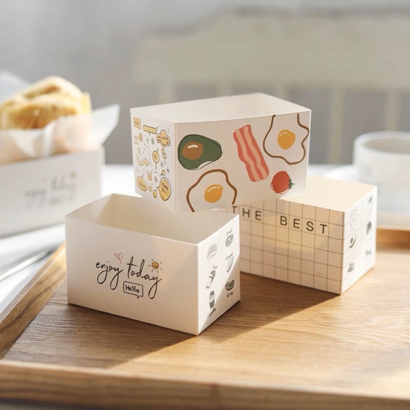 Set 10 hộp đựng sandwich kèm túi đựng và dây buộc