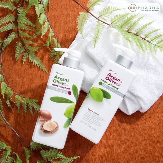 Bộ Dầu Gội + Xả Beaua Chiết Xuất Dầu Olive & Argan