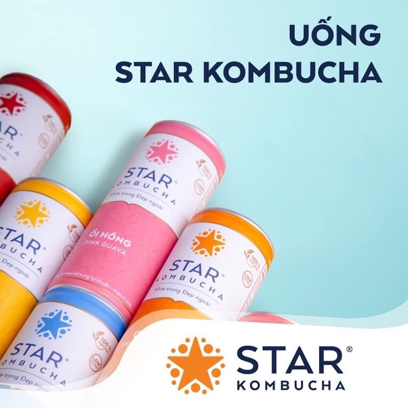 Trà lên men Star Kombucha 250ml các vị date 5/2024