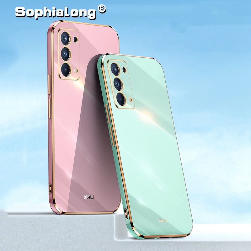 Ốp Điện Thoại Tpu Dẻo Mạ Màu Sáng Bóng Cho Oppo Reno 5 K 4 Reno4 Reno5 Pro Plus + Find X3 Neo