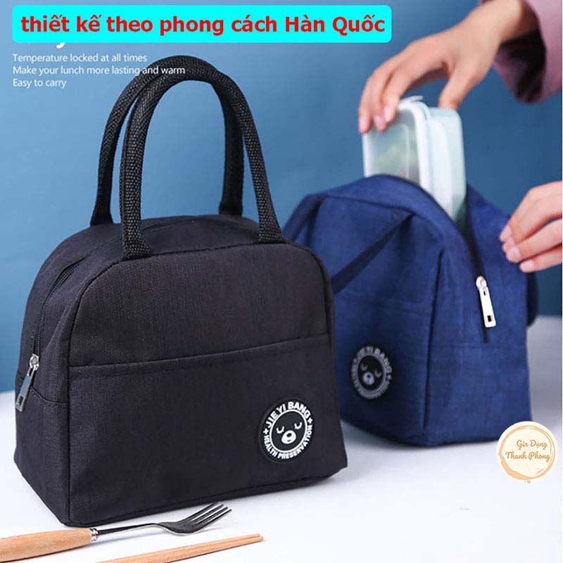 Túi đựng hộp cơm/Luchbag giữ nhiệt cao cấp chống nước, họa tiết trơn dựng đồ ăn,bình sữa,đồ ăn [TÚI GIỮ NHIỆT TRƠN]