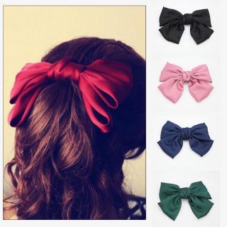 Kẹp Tóc Hình Nơ Vải Chiffon Mềm Mại Phong Cách Cổ Điển