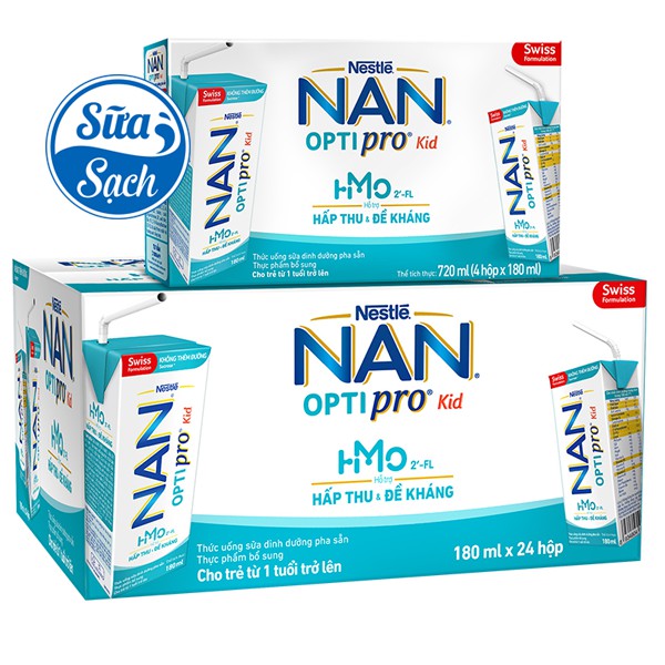 Sữa pha sẵn NESTLE NAN 4 OPTIPRO KID date mới (180ml/115ml) mẫu mới