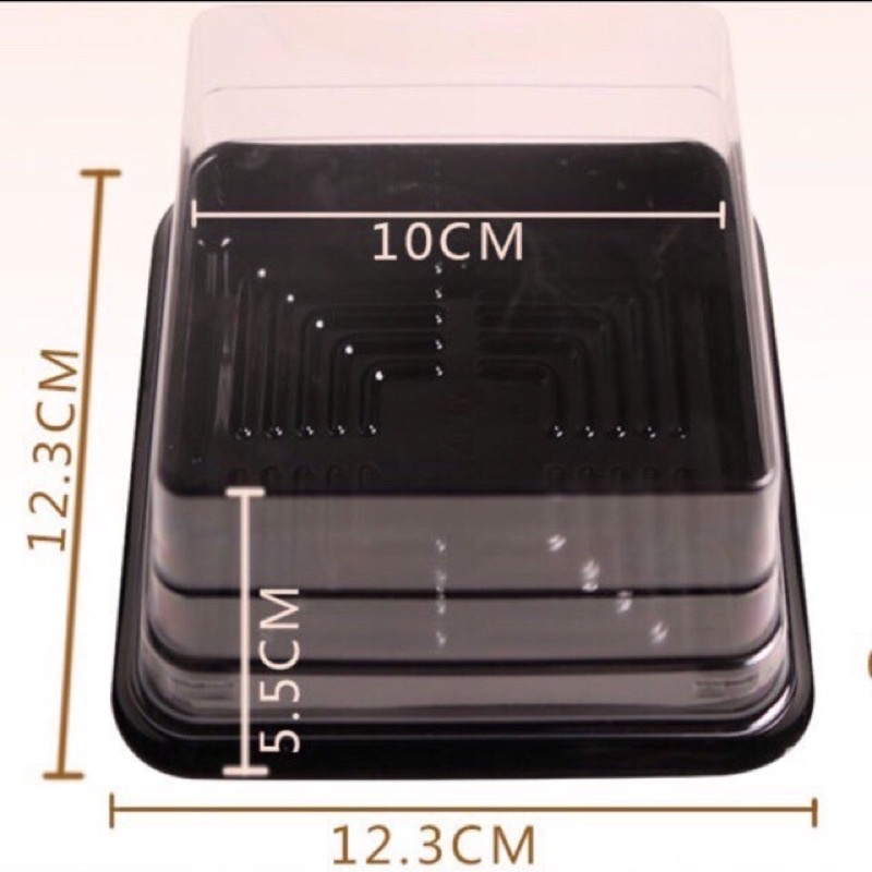 Set 50 Hộp Nhựa Vuông XY Đựng Bánh Trung Thu Size 65s, 80s, 12-12