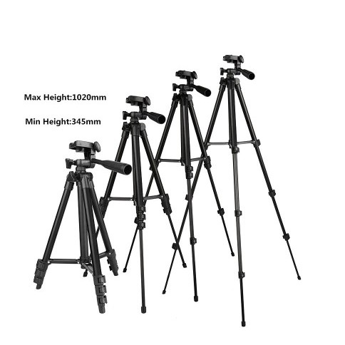 Gậy đỡ điện thoại chụp ảnh ba chân - giá đỡ ba chân 1,2m - giá tripod 3120