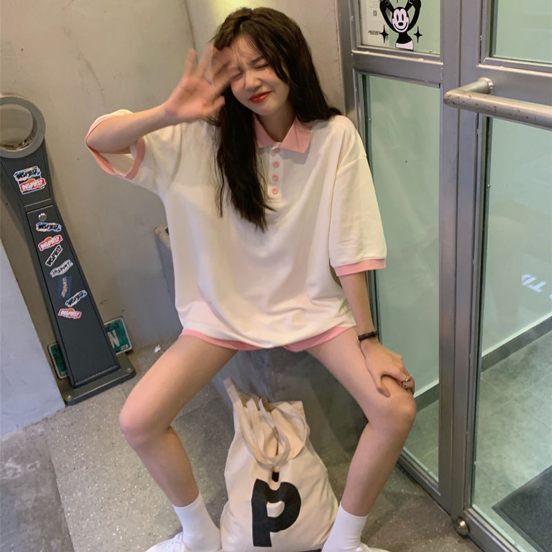 Set Đồ Thể Thao Áo Thun Ngắn Tay + Quần Short Thời Trang Năng Động Cho Nữ