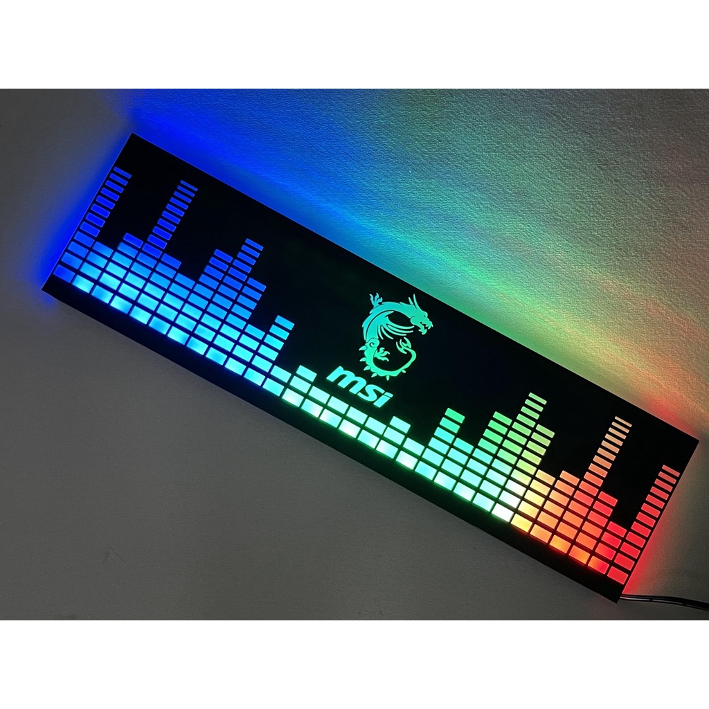 Cover Che Nguồn Máy Tính Led RGB Đồng Bộ Hub Coolmoon Và Mainboard  - Họa Tiết Sóng Nhạc và Logo Các Hãng