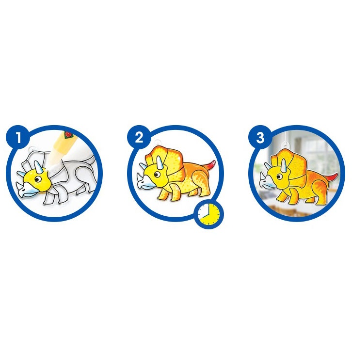 Bộ Màu Vẽ Trang Trí Trên Kính Sun Deco - Amos SD10P6-D - Dino