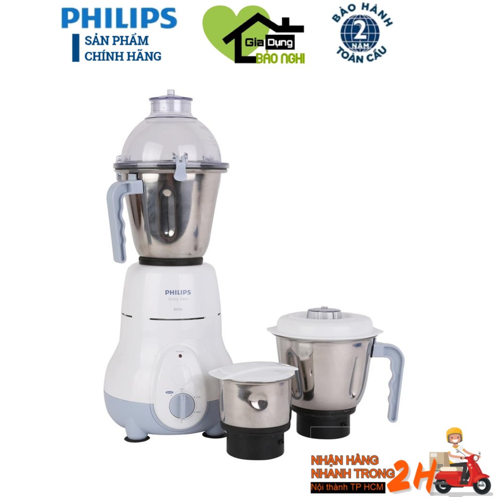 Máy xay đa năng Philips HL1643 600W 1,5L - Hàng Chính Hãng