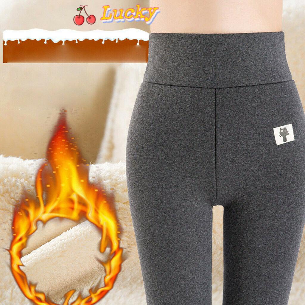 Quần Legging Len Lông Cừu Dày Lưng Cao Giữ Ấm Mùa Đông Thời Trang Cho Nữ