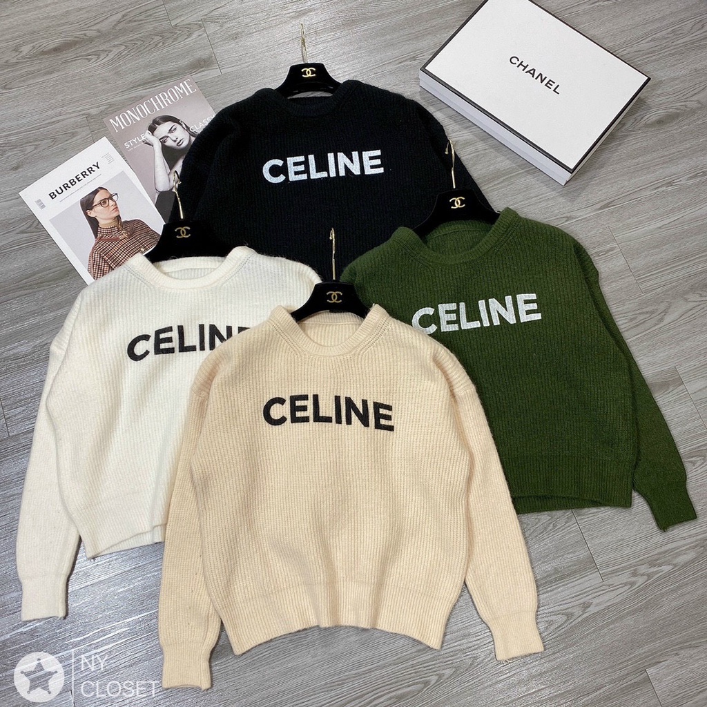 Áo len form rộng, áo len lông nữ cổ tròn len lông phẩy họa tiết in chữ phom to mặc thoải mái mix gì cũng đẹp hàng QCCC | BigBuy360 - bigbuy360.vn