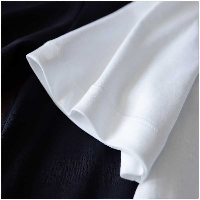 Áo thun nam cổ tròn unisex basic tee,áo phông cộc tay 2 màu đen trắng cotton co giãn 4 chiều | BigBuy360 - bigbuy360.vn