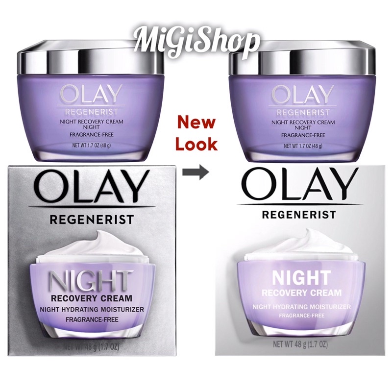 Kem Dưỡng Da Chống Lão Hoá Ban Đêm Olay Night Recovery Cream Fragrance Free 48g