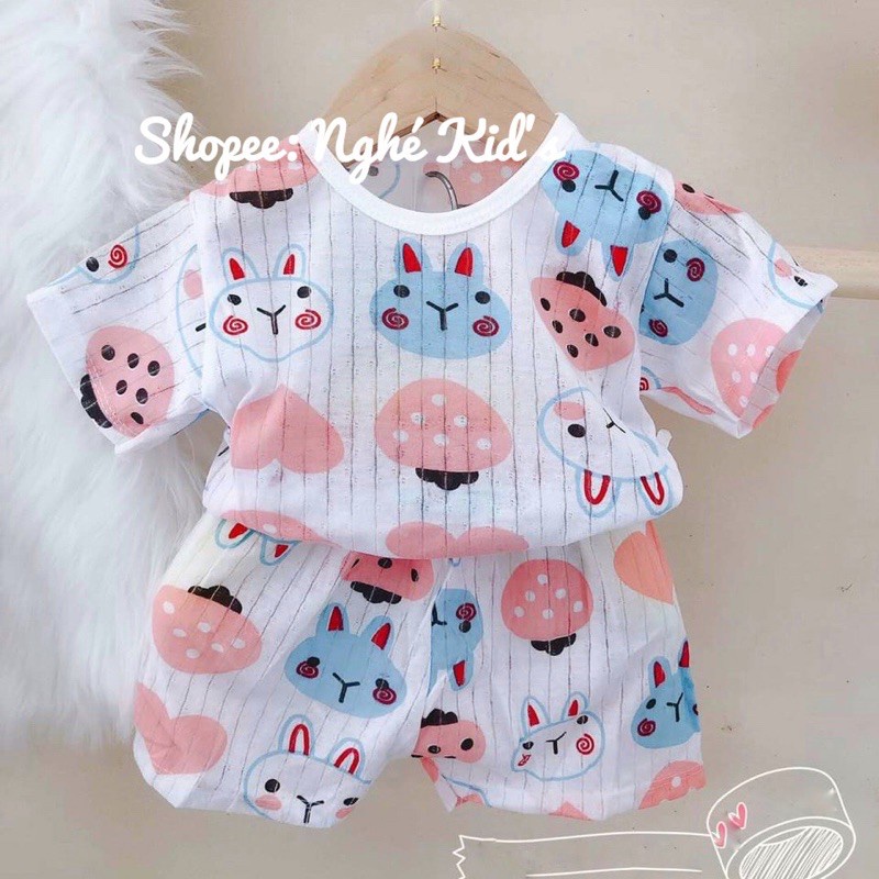 (Combo 10 bộ) Bộ quần áo cotton giấy cộc tay siêu mỏng NBB dành cho bé 0-14 tháng mặc mùa hè - MS18