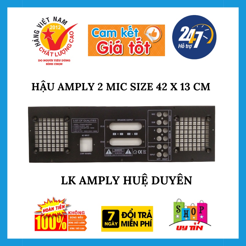 HẬU AMPLY 2 QUẠT CAO 13CM RỘNG 42CM THAY CHO LOẠI AMPLY 2 MIC
