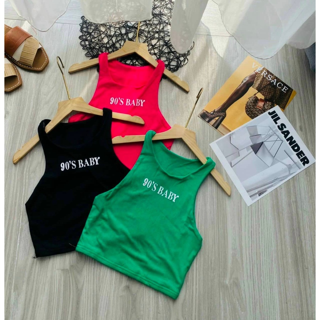 Áo Ba Lỗ 2 Lớp In Chữ