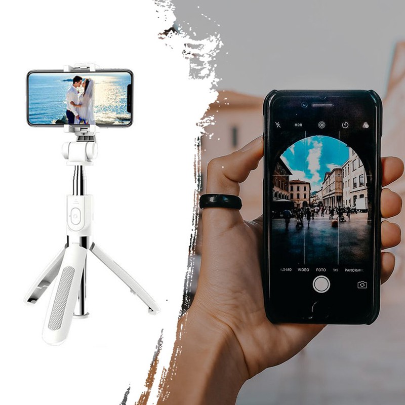 Gậy Chụp Ảnh Tự Sướng + Điều Khiển Từ Xa Tích Hợp Bluetooth Cho Điện Thoại | BigBuy360 - bigbuy360.vn