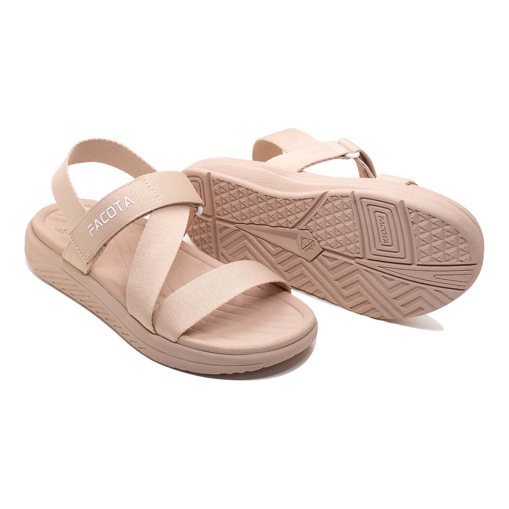 Giày sandal nữ quai dù V6 cao cấp đi học chính hãng R04 màu hồng phấn