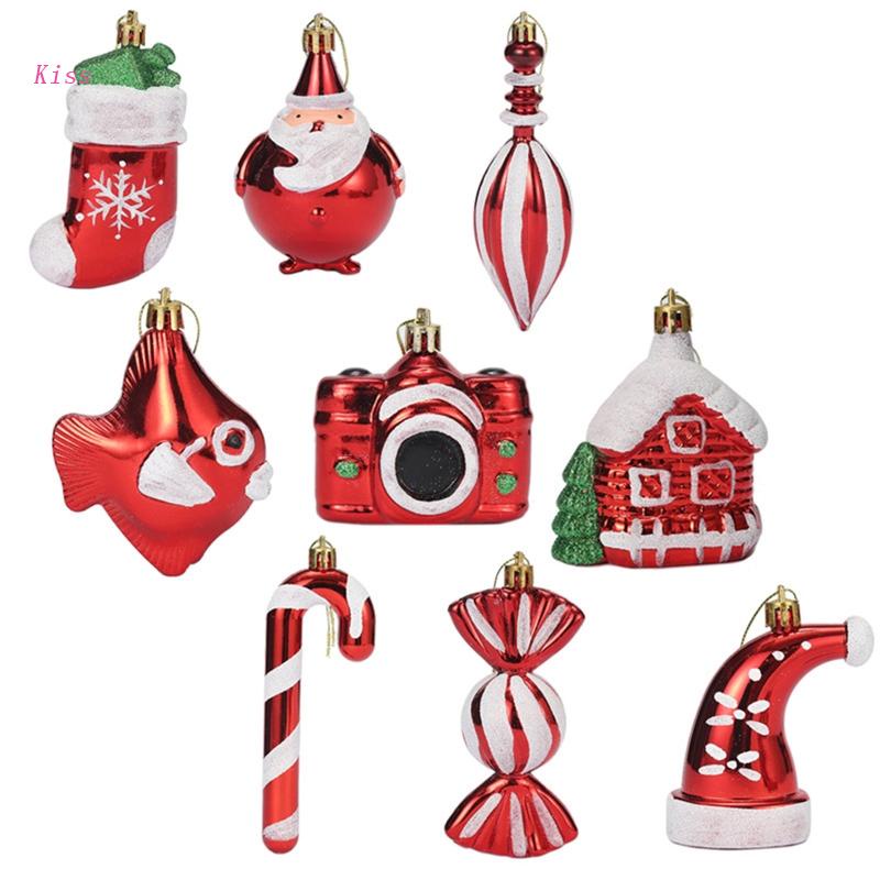 Set 2 Trái Châu Bằng Nhựa Treo Trang Trí Cây Thông Giáng Sinh Năm Mới