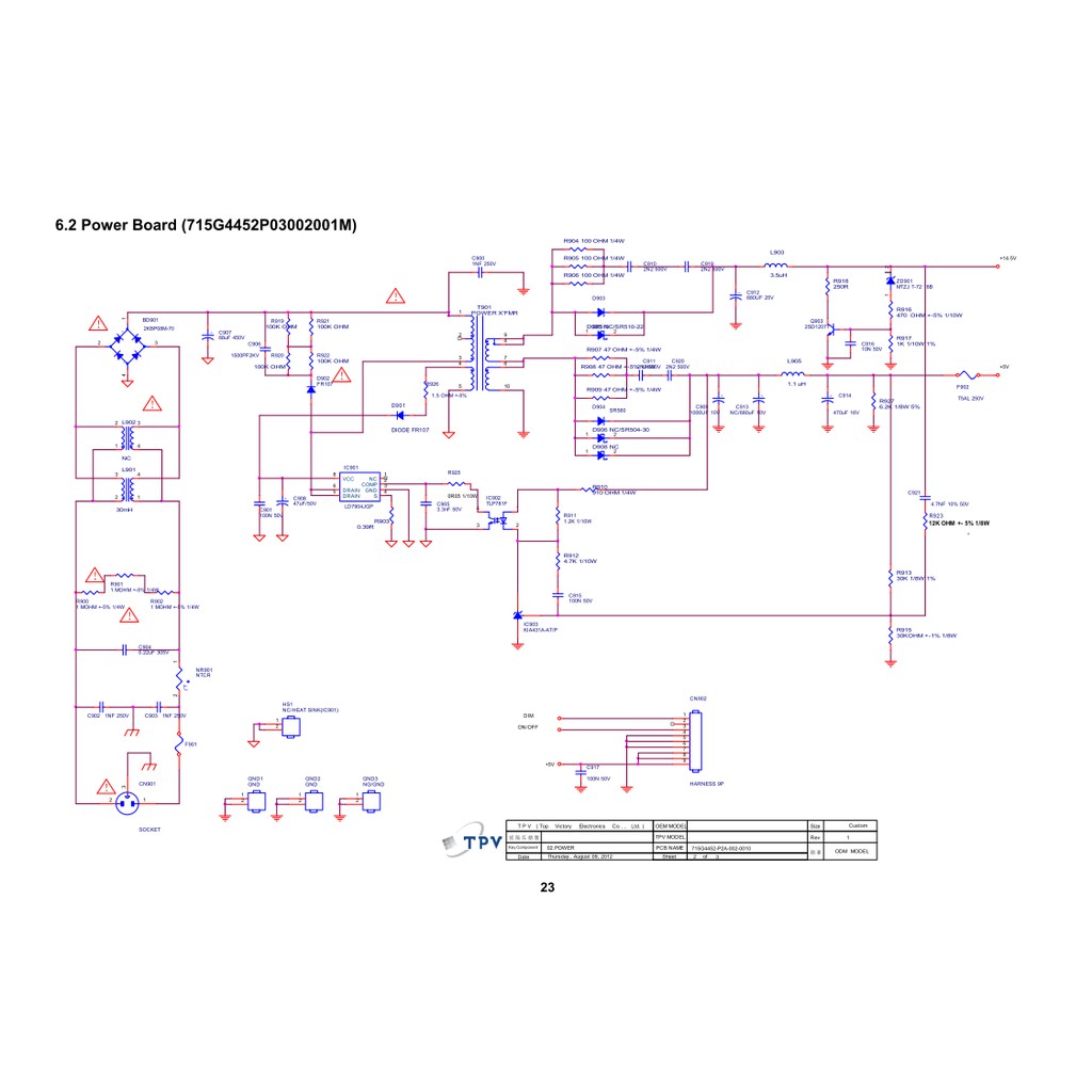 Hướng dẫn sửa chữa và sơ đồ màn Lenovo LS2023 Wide