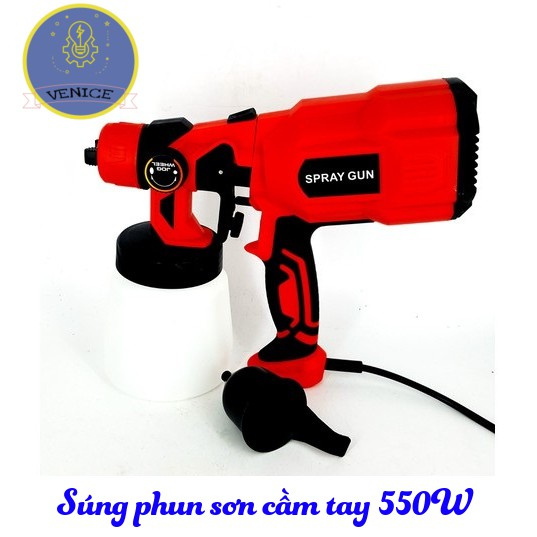 Súng phun sơn cầm tay VENICE- Dùng điện 220V - Công suất 550W - Bảo hành 12 tháng