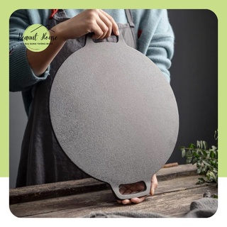 Chảo gang phẳng tráng bánh crepe tiện dụng