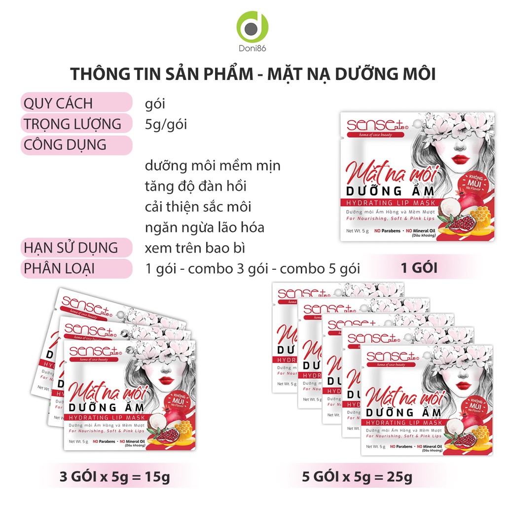 Mặt nạ môi Sense Plus dưỡng ẩm, giúp môi căng mọng_Doni86_SP_002