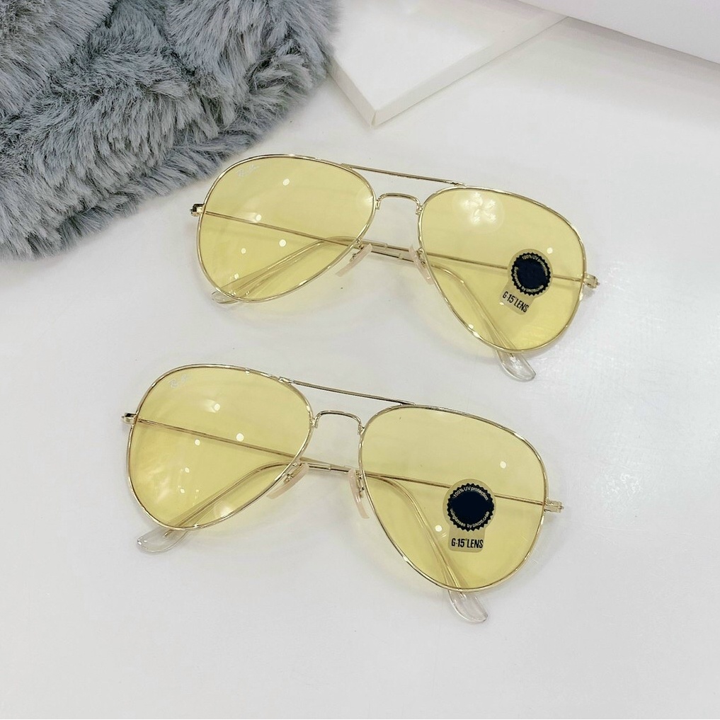 Mắt kính thời trang nam kiểu dáng gọn nhẹ JJRBTHUYTINH form giọt nước - Kính mát nam tròng thủy tinh chống tia UV