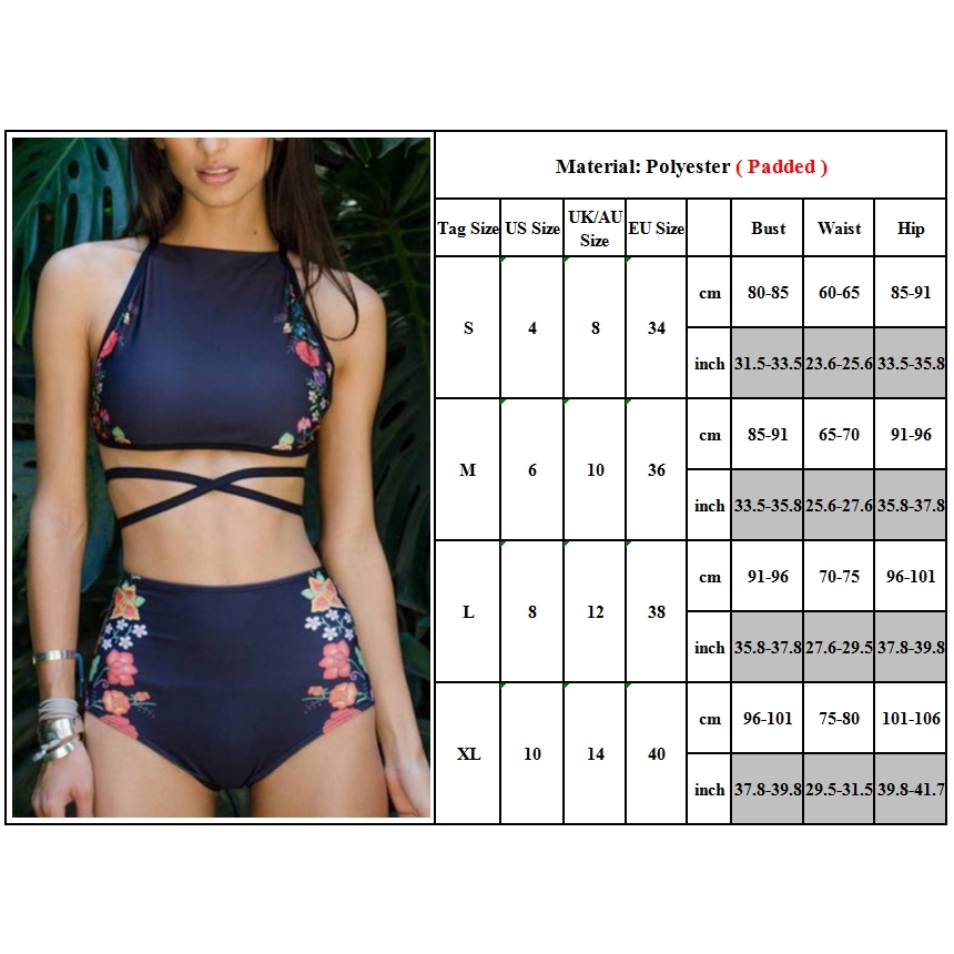 Bộ đồ bơi 2 mảnh quần lưng cao + áo thiết kế hở lưng cho phái nữ